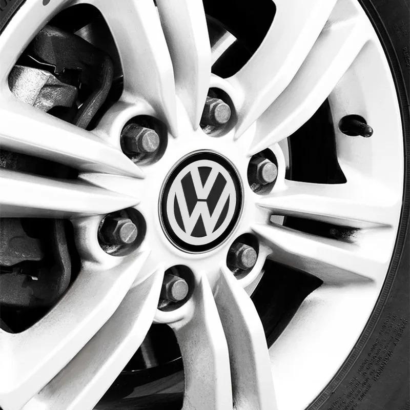 For Volkswagen VW Car Wheel Center 4PCS 60MM Cap Hub Covers Badge for Volkswagen VW Polo Golf-4 5 6 7 MK5 CC Tiguan h19 Passat MK6 MK7 Accessories