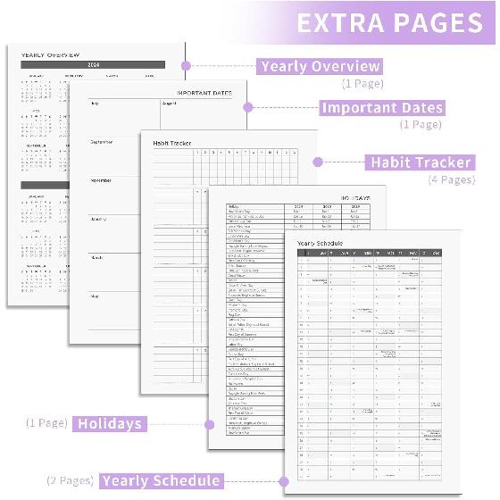 Академический планировщик AHGXG 2024-2025, Июль 2024 - Июнь 2025 Еженедельный и ежемесячный планировщик 12 месяцев, 6" X 8.38", Планировщик календаря академического года с ежемесячным