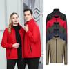 Men's and Women's Windproof Four-Way Stretch Jacket, Breathable, Warm, Business Stand-Up Collar, Single-Layer, Autumn/Winter Workwear