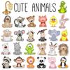 Cartoon Animal Set Patches DIY Accessory Heat Transfer Stickers For Clothing Easy Print On