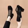 Net Shoes Women's Spring and Summer Niche Personality High-end Cool Boots Iron Bag Head Hollow High Heels Fashion Shoes