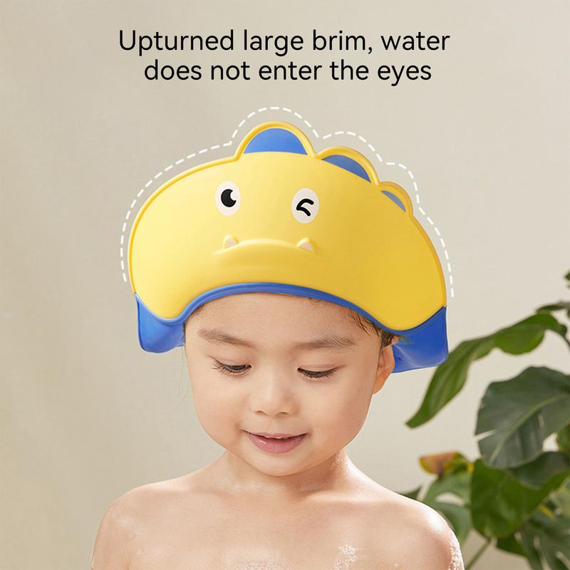 Baby Shampoo Cap Adjustable Dinosaur Shape Soft Shower Hat Head Eye Ear Shampoo Caps For Kids Ages 6 Months And Up Baby Bath
