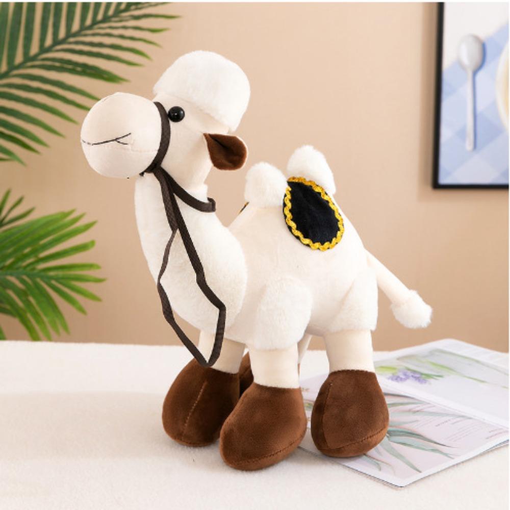 Simulated desert camel plush toy doll cartoon desert Bactrian camel travel gift