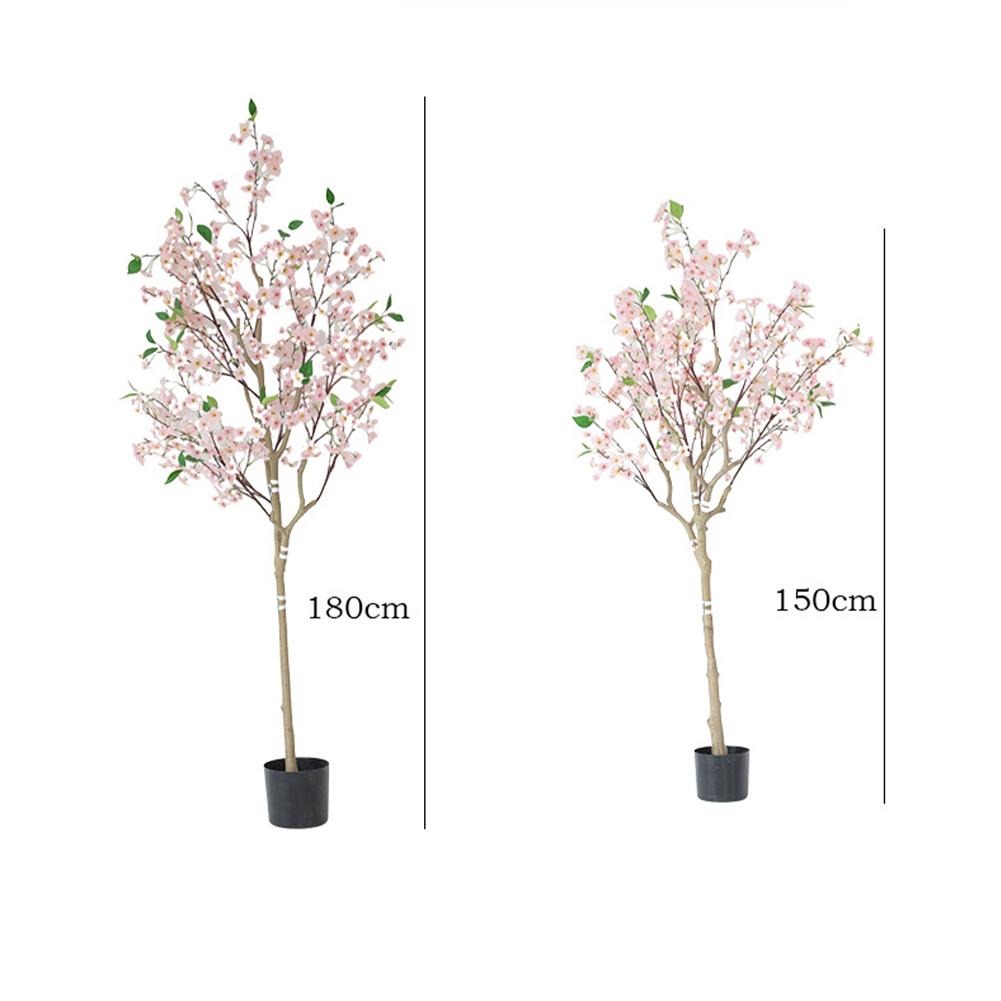 Tall Artificial Cherry Blossom Tree Lifelike Flowers Replica Artificial Plant Fake Cherry