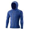 Men Full Zip Hoodie Quick-Dry Sweatshirt with Reflective Strip Zipper Sports Jacket Hoodie for Running Fitness Golfing