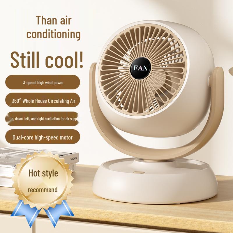 Portable Electric Fan for Home, Office, and Dorm - Powerful Air Circulation, Desktop Design