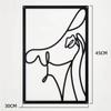 Modern Simple Abstract Female Line Decoration Background Wall Living Room Wall Decoration Hanging Painting Metal Material