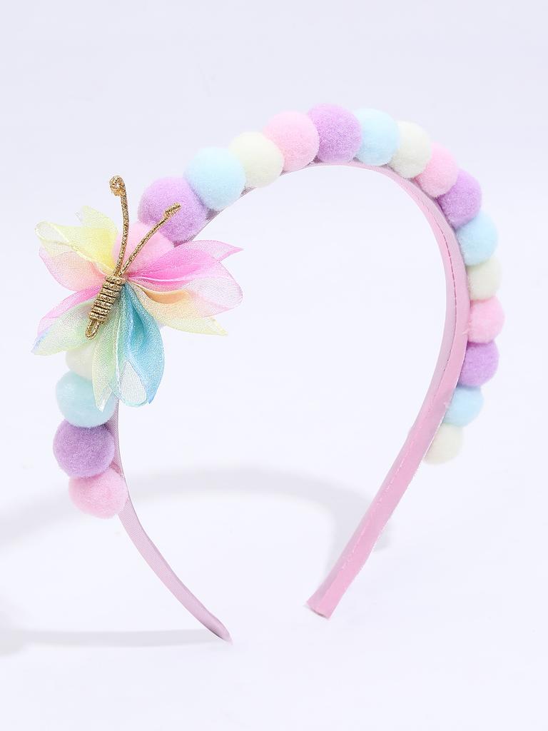 Fashion Glitter Star Headbands For Girls Rainbow Lace Hair Bnads Cute Butterfly Shape Hiar Hoop Children Party Hair Accessories