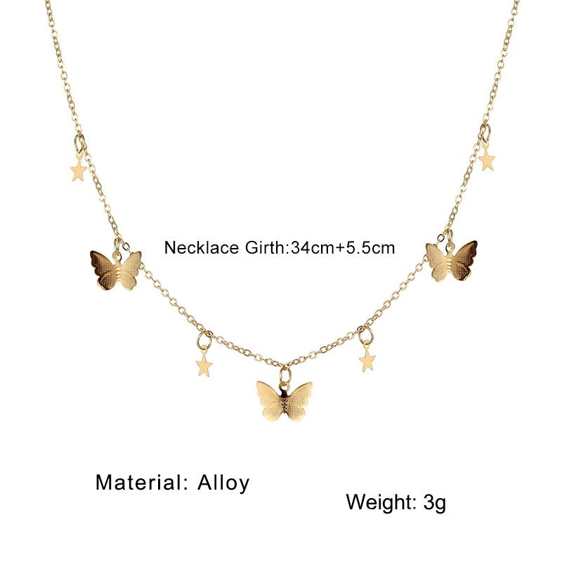 Y2K браслет, свадебные женские украшения, популярное ожерелье с ключицей, женское темпераментное модное ожерелье-цепочка с бабочкой