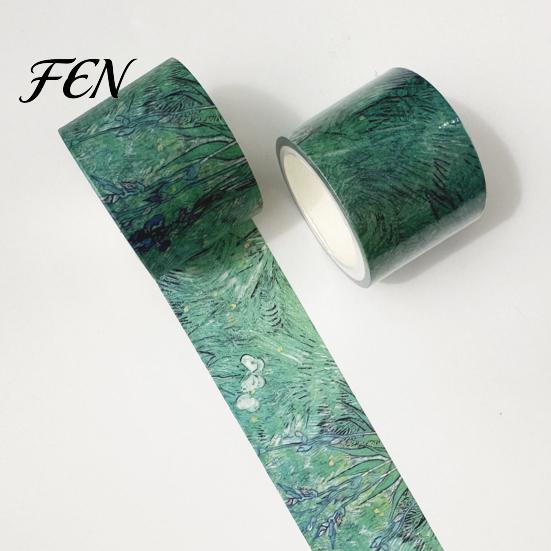 Craft Masking Tape Washi Tape, Oil Painting Decorative Artist Patterns Adhesive Creative Journaling for DIY Crafts, Junk Journal, Gift Wrapping,
