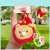 Jinnew Plush Keychain With Magnet Squeeze Cute Bear And Apple Design For Kids And Teens