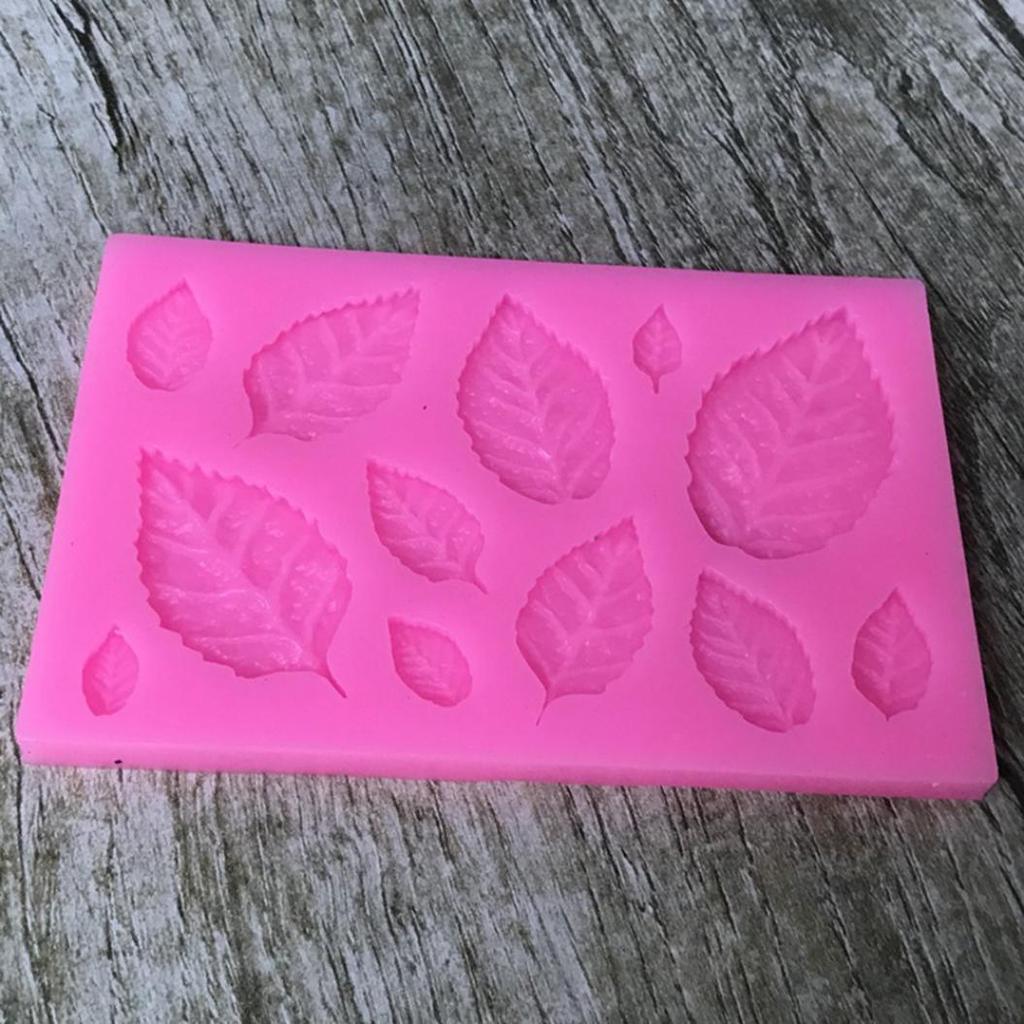 Силиконовая форма листьев для декора тортов
