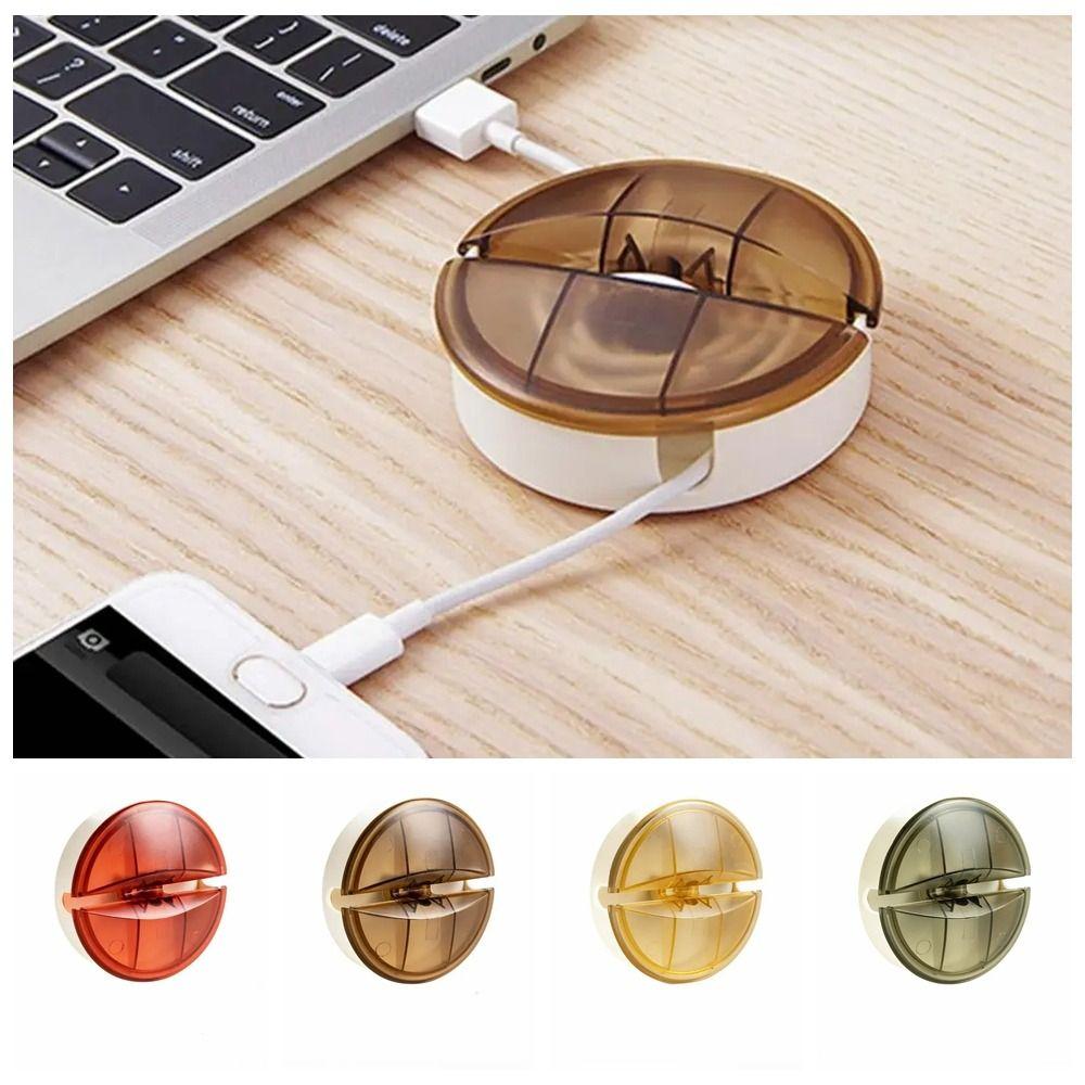 Крепежные коробки для организации кабелей Выдвижной ретрактор USB-кабеля Многоразовый настольный органайзер для кабелей Дом
