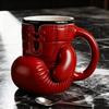 Yousheng Boxing Glove Mug 3D Novelty Coffee Cup Stainless Steel Tea Cup 12oz Unique Funny Boxing Gift for Boxers Fitness Enthusiasts Coaches