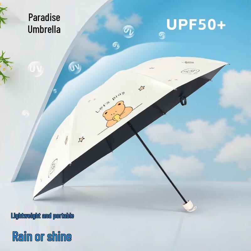 Компактный 3-складной зонт Paradise Umbrella с защитой от УФ-лучей
