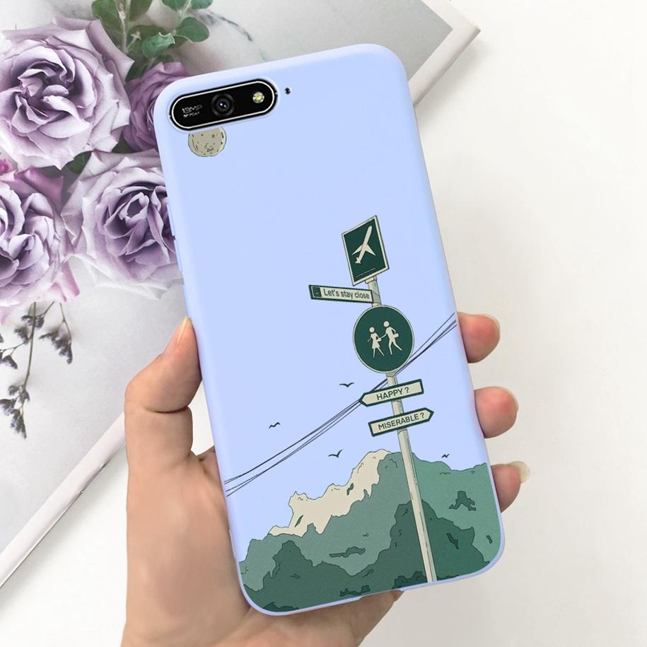 For Honor 7A Pro Case AUM-L29 Silicon Cover Cute Cartoon Soft TPU Phone Case For Huawei Honor 7A DUA-L22 Bumper on Honor7a Funda