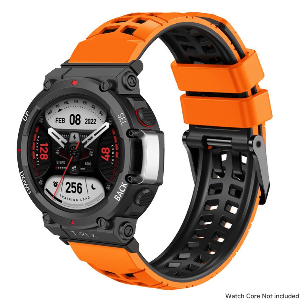 Силиконовый спортивный ремешок для Amazfit T-rex 3/2/1, двухцветный регулируемый ремешок для T-rex Pro/Ultra/2ultra, дышащий браслет для смарт-часов