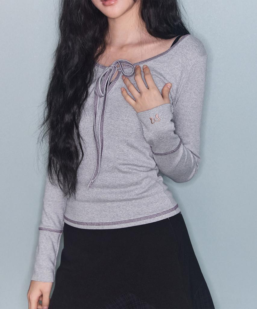 Лента Mileko Stitch T Серая