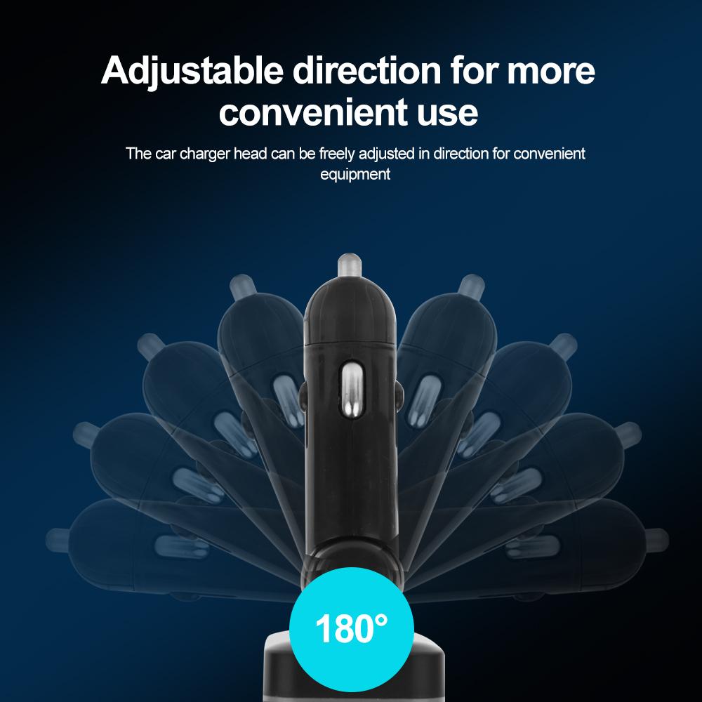 Автомобильный Bluetooth 5.0 FM-передатчик Dual USB PD Быстрое зарядное устройство Цветные огни Беспроводной Handsfree Аудиоприемник MP3-плеер Автомобильный комплект