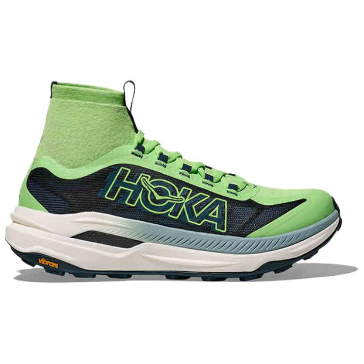 HOKA One One Tecton X 3 Удобные Универсальные Амортизирующие Прочные Кроссовки для трейлраннинга с высоким верхом Мужские кроссовки Зеленые 1155112-TTW