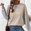 Women Spring Autumn Long Sleeve Round Collar Pullover Fake Two Piece T Shirt Blouse Top