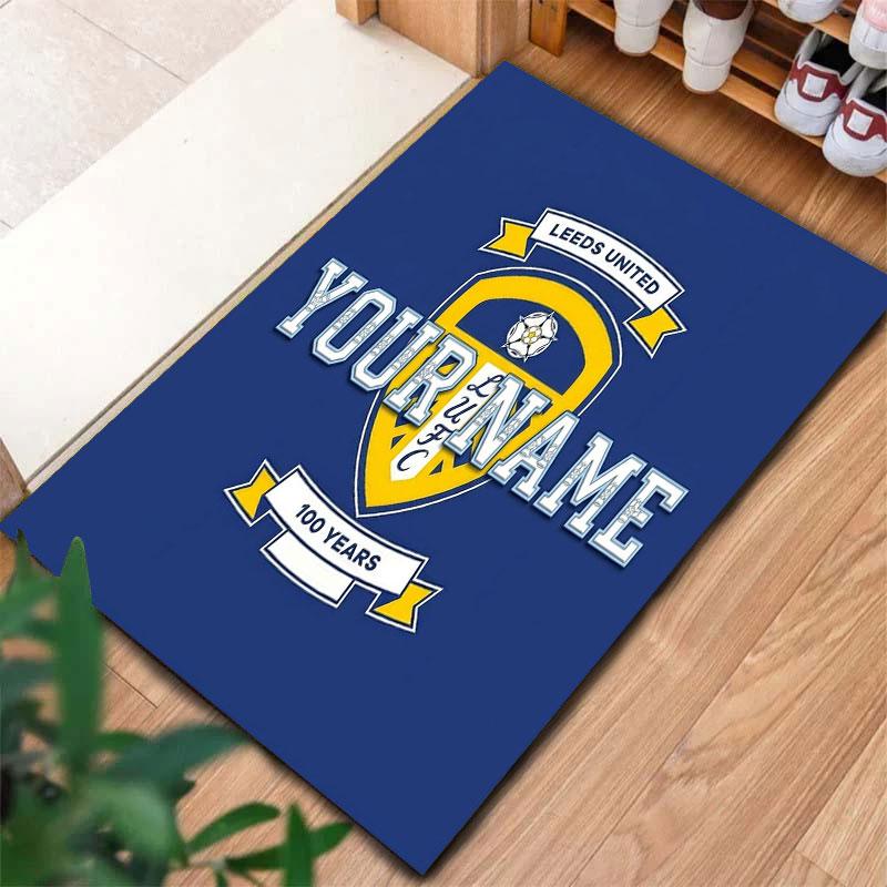 Leeds United Custom Name Carpet Rug for Living Room Bedroom Home Sofa Decoration,Kids play Non-slip Floor Mat