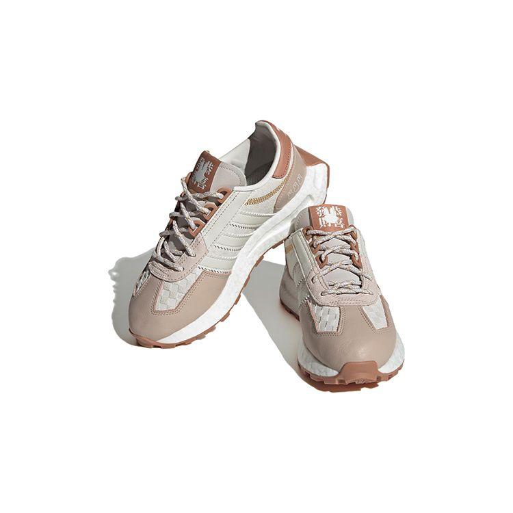 adidas Originals Retropy E5 Удобные Модные Прочные Низкие Спортивные Повседневные Кроссовки Детские Кроссовки Белые Розовые Золотые IF5000