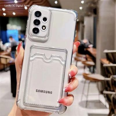 Сумка-кошелек Прозрачный чехол Для Samsung Galaxy S25 S24 S23 Ultra S22 Plus S21 S20 FE A55 A54 A53 5G A13 A14 A34 A32 A52 A33