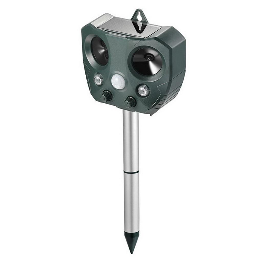 Animal Repeller with LED Light Cat Dog Deterrent Outdoor Motion Sensor Solarpowered Waterproof for