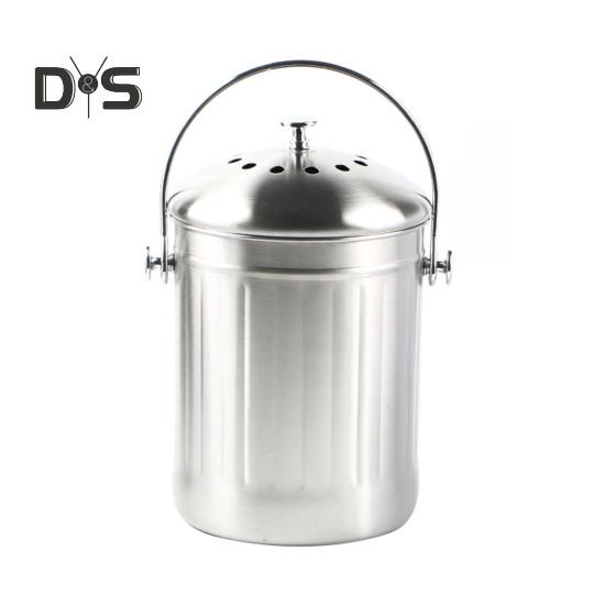 Ведро для кухонных отходов с крышкой превращает отходы в натуральное удобрение Фильтр из нержавеющей стали с активированным углем для удаления запахов Утилизация мусора в помещении