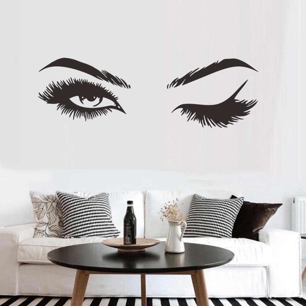 Pretty Eyelashes Wall Sticker Living Room Decor Mural Art Decals Sexy Sticker Home Decor Modern Home Decoration Wall Stickers