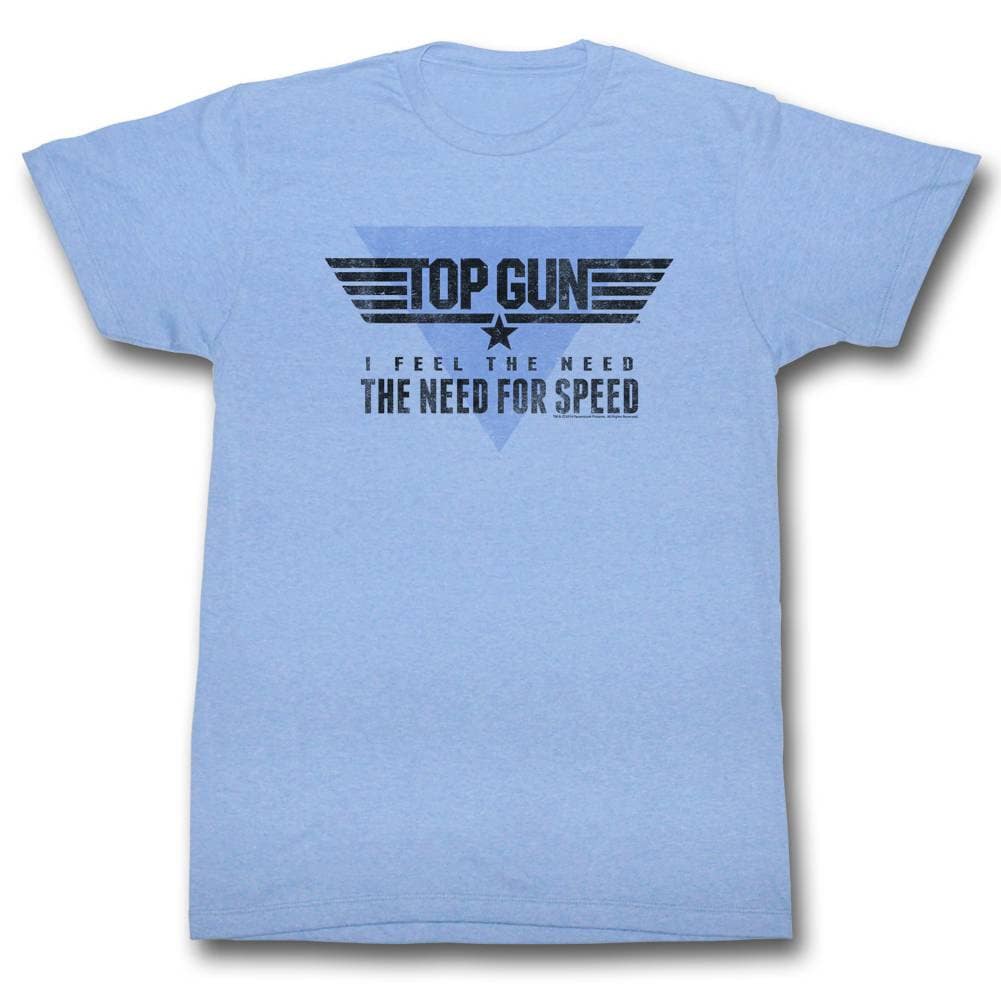 Top Gun Speed Yeah Light Blue Heather Adult T-Shirt