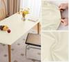 Solid Waterproof Oilproof Washable Tablecloth Full Coverage Tea Table Cover Desk Mat