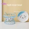 Приподнятая миска для кошачьего корма, большая вместимость, против рвоты, керамическая посуда с кронштейном — Товары для домашних животных
