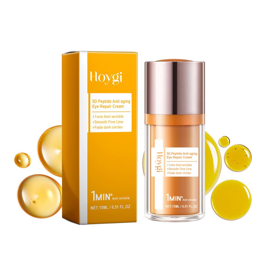 5D Peptide Eye Cream Smoothing & Moisturizing Under Eye Firming Treatment for Fine Lines Dark Circles Puffiness