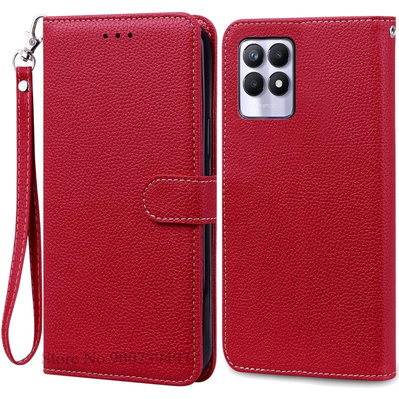 Case For Realme 8i Case Soft Silicone Wallet Flip Leather Case For Realme 8i Phone Case Realme 8 I Cover Coque Fundas