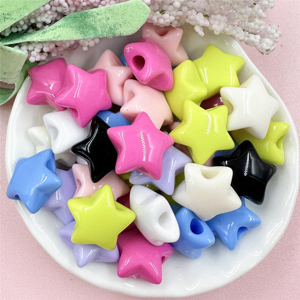 Home Party Supplies Acrylic Jewelry Accessories Advanced 40PCS For Jewelry Making Bracelets DIY Star Fashion 14.9mm Necklace Loose Beads