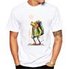 Мужская мода Frog Hike Design T-Shirt Cool Creative Printed Tops