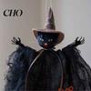 Halloween Witch Doll Decorations Ornaments, Spooky Cat Pumpkin Versatile Ornament for Festive Gatherings Hanging Decoration Tree, Home Party