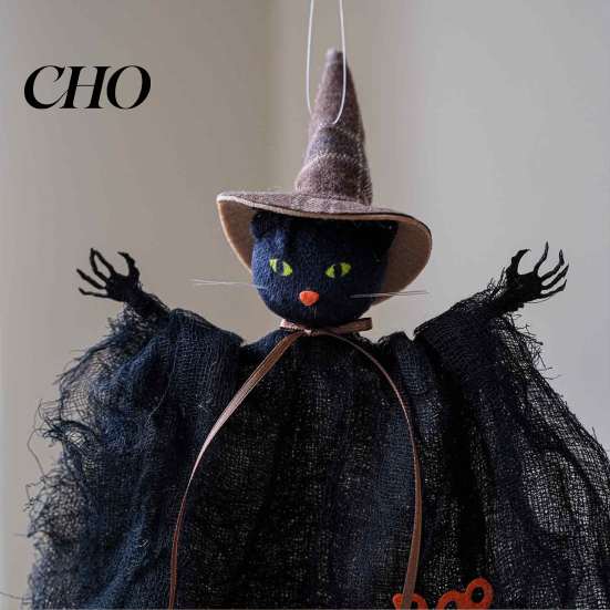 Halloween Witch Doll Decorations Ornaments, Spooky Cat Pumpkin Versatile Ornament for Festive Gatherings Hanging Decoration Tree, Home Party