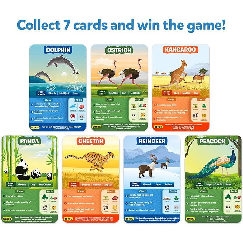 Educational Game Animal Planet Guess In 10 Card Smart Questions General Knowledge for Families