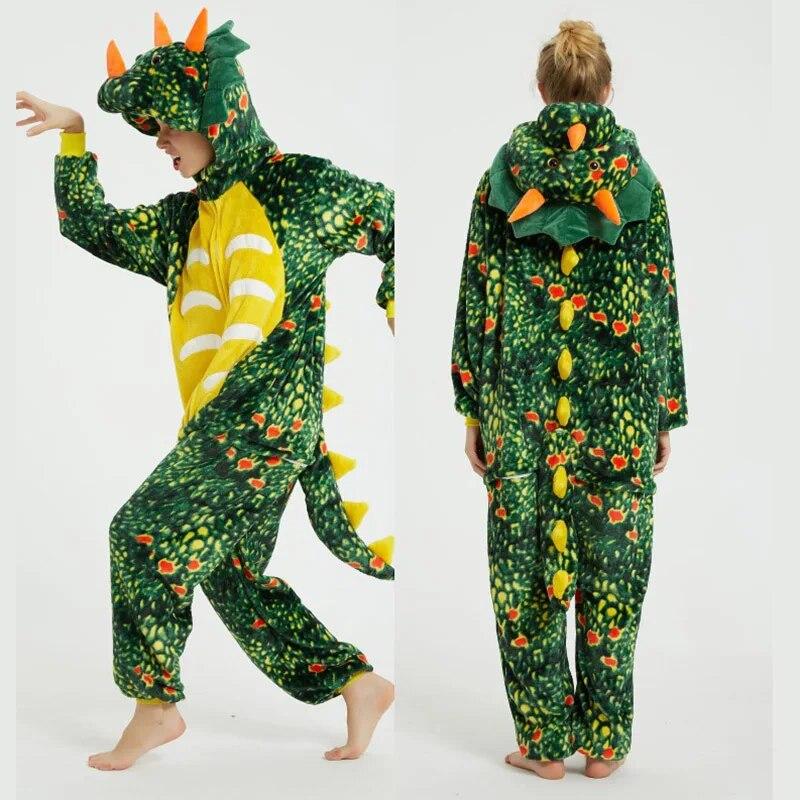 Леопардовый комбинезон кигуруми для детей, одежда для сна с животными, пижамный комплект, фланелевой теплый костюм с капюшоном для мальчиков и девочек, милая вечерние нарядная одежда