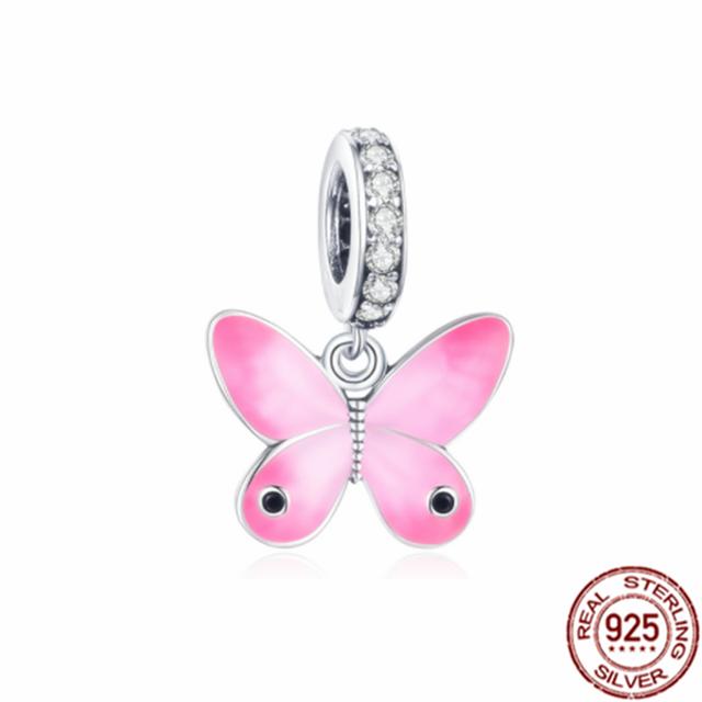 Подвеска-клипса, подвеска из стерлингового серебра 925 пробы, подходит для браслета, женский ювелирный подарок, красочный единорог, радуга