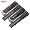 Genuine Leather Strap 22m for Ta-g He-uer F1 Watchband Red Stitches Wristwatches Band Fold Buckle Leather Watch Bracelet