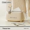 Creative Paper Towel Dispenser With Springs for Bedroom, Creamy Style Rabbit Decorative Desktop Tissue Box for Bathroom