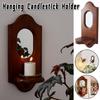 Vintage Wood Candlestick Wall Mirror Hanging Candle Holder Wall Decoration Wall Rack Wall Mirror With Shelf Home Decoration