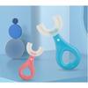 U Shape Kids Toothbrush with Handle Silicone Oral Care Cleaning Brush for Children