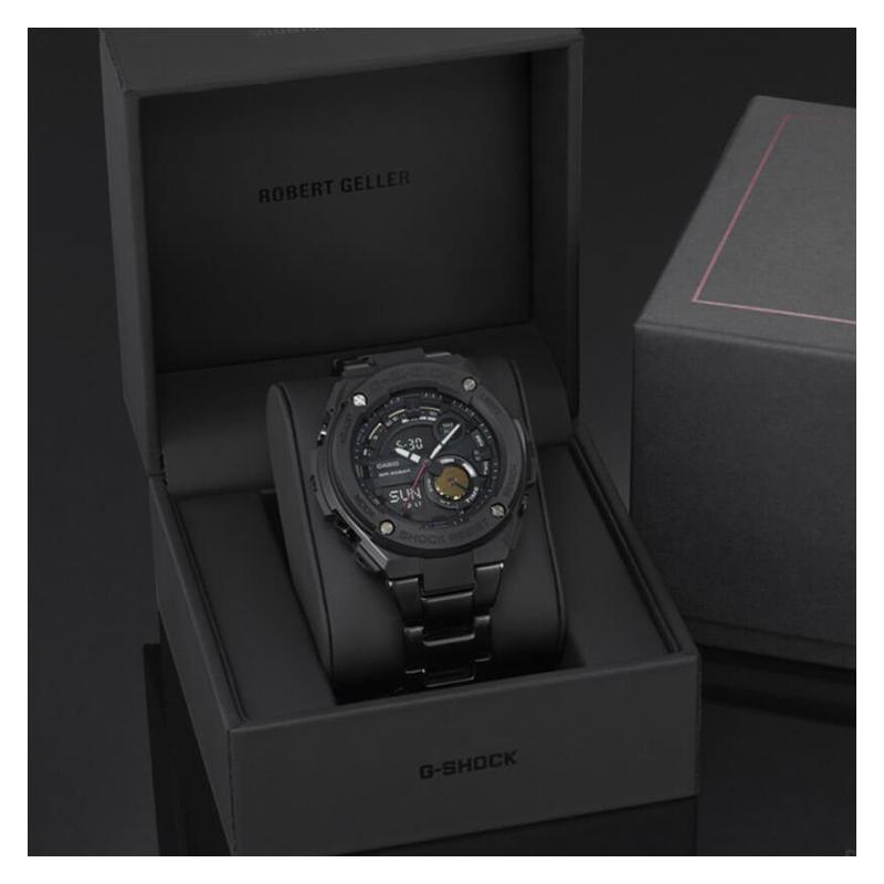 Casio Серия G-STEEL - Спортивные водонепроницаемые и ударопрочные часы с двойным дисковым дисплеем, светодиодной подсветкой, кварцевым механизмом, ремешком из смолы. Японские и корейские GST-200RBG-1ER