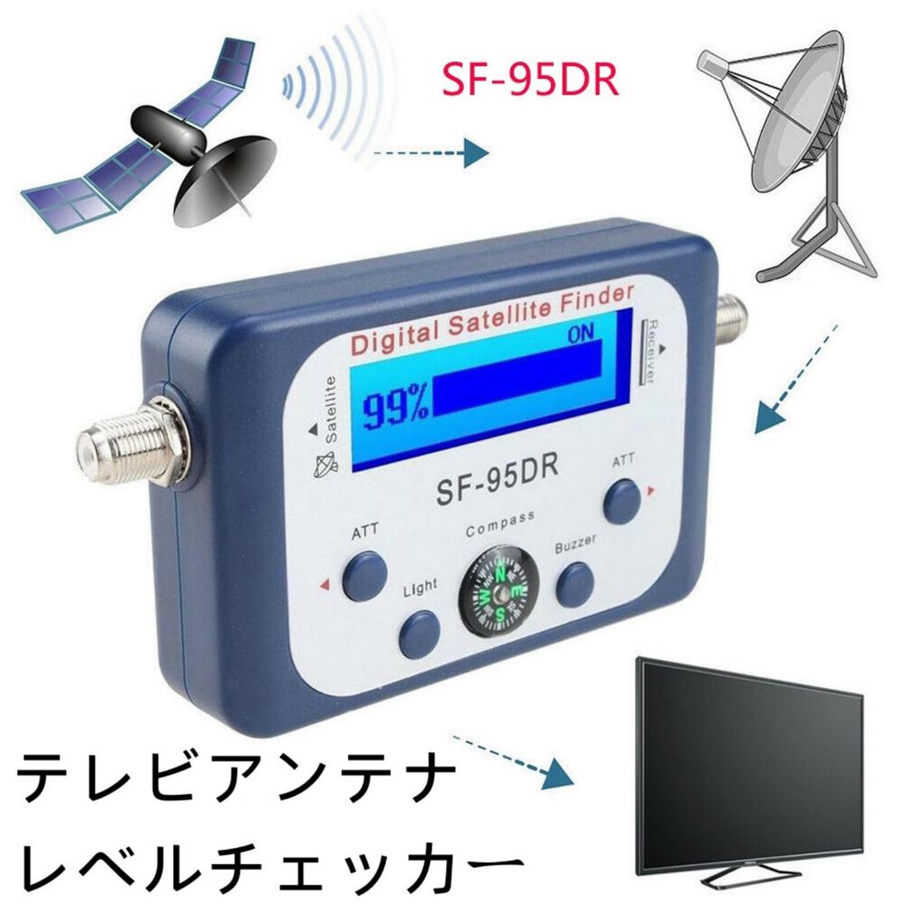 Portable Digital Satellite Signal Finder with 950-2150MHz Backlit LCD Display, Antenna Level Checker
