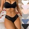 Women Cotton Panty Sexy Low Waist Lace Briefs Floral Soild Lingerie Female Fashion Patchwork   S-XL